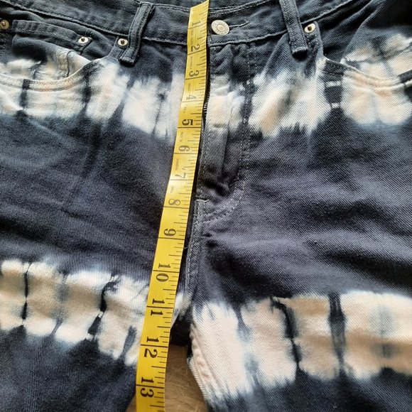 Levi's 508 Men's Navy Tie Dye Jean Shorts Size 36 - Picture 8 of 9